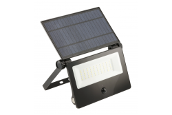 Luz de inundação solar LUMOS II, LED, 3000lm, 6400K, 2x2600mAh substituível, IP65, preto
