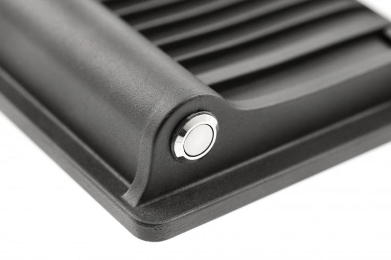 Luz de inundação solar LUMOS II, LED, 3000lm, 6400K, 2x2600mAh substituível, IP65, preto