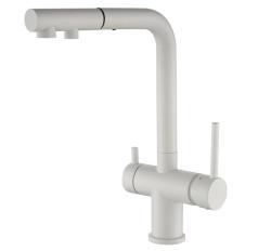 Ausmann Ellington 3-Vias Torneira de Cozinha com Bica Retrátil e Água Filtrada – Branco - 1208970496