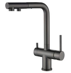 Ausmann Ellington 3-Vias Torneira de Cozinha com Bica Retrátil e Água Filtrada – Metal Gun - 1208970499