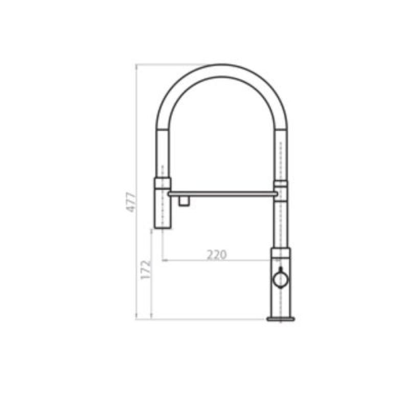 Ausmann Claridge Torneira de Cozinha 3 Vias com Bica Flexível e Água Filtrada – Antracite – 1208970500