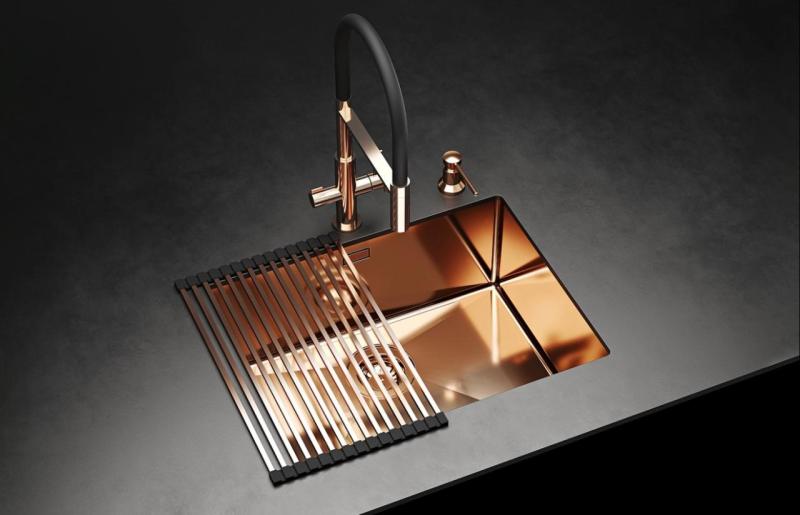 Ausmann Claridge Torneira de Cozinha 3 Vias com Bica Flexível e Água Filtrada – Cinza - 1208970502