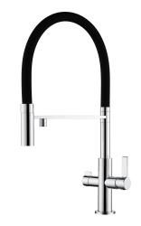 Ausmann Claridge Torneira de Cozinha de 3 Vias com Bica Flexível e Água Filtrada – Aço Inoxidável - 1208970505