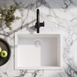 Pia Branca 50x40 cm para Montagem Inferior, Montagem Superior e Montagem Nivelada com Tampa Branca 1208970531.