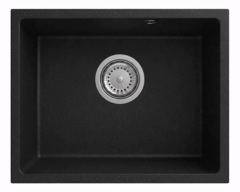 Graniteland Solo Granito preto pedra azul Pia de embutir 42x34 cm com Tampa de Aço Inoxidável 1208970606