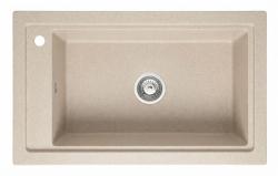 Graniteland Magra Granito Bege Pia de Encaixe 686 x 427 mm com furo para torneira e Plugue de Aço Inoxidável 1208970617