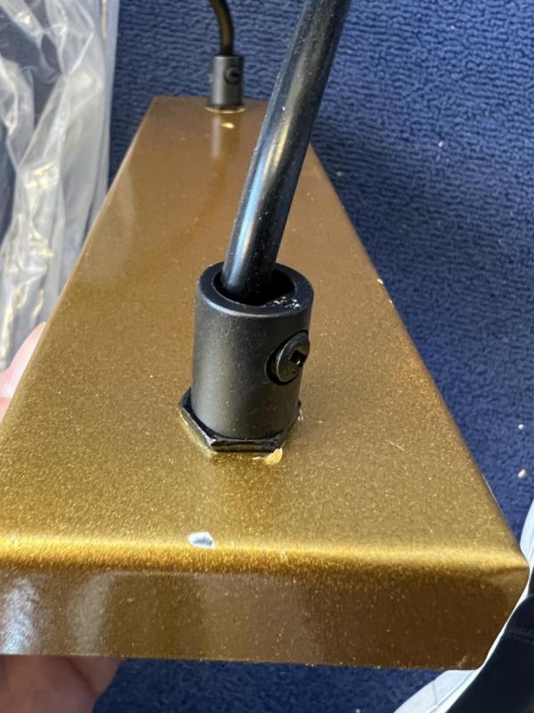 OUTLET Quadro Danificado Decoração Avelin lustre com quadro retangular dourado largura 80 cm 2287