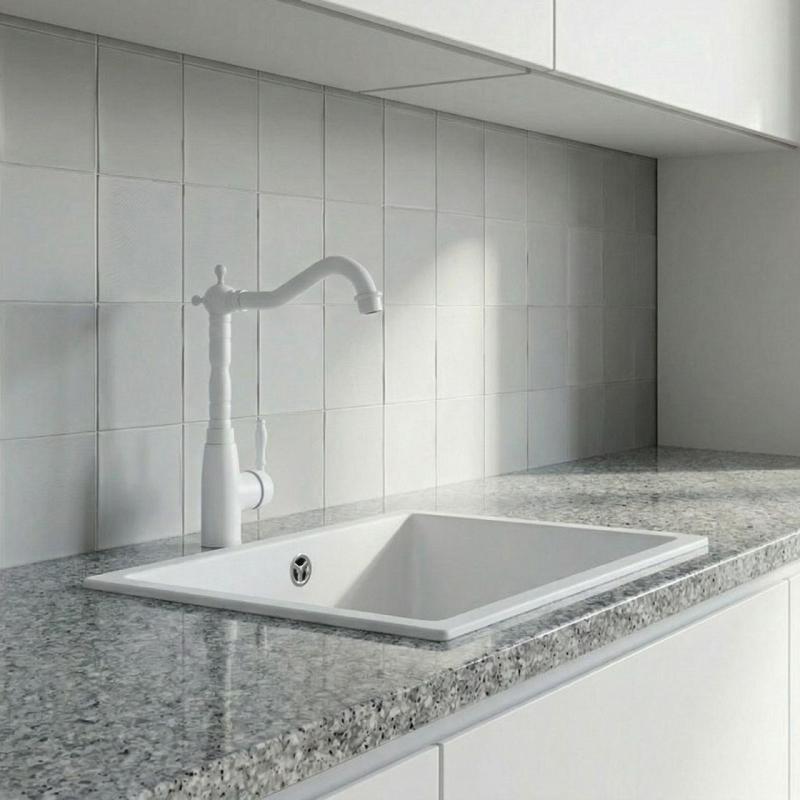 Graniteland Verve torneira de cozinha clássica nostálgica branca 1208970653