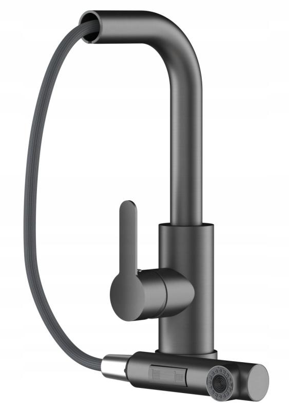Graniteland Celeste Torneira de Cozinha Gun Metal com Bica Extensível e Ducha Manual com Dupla Função 1208970666
