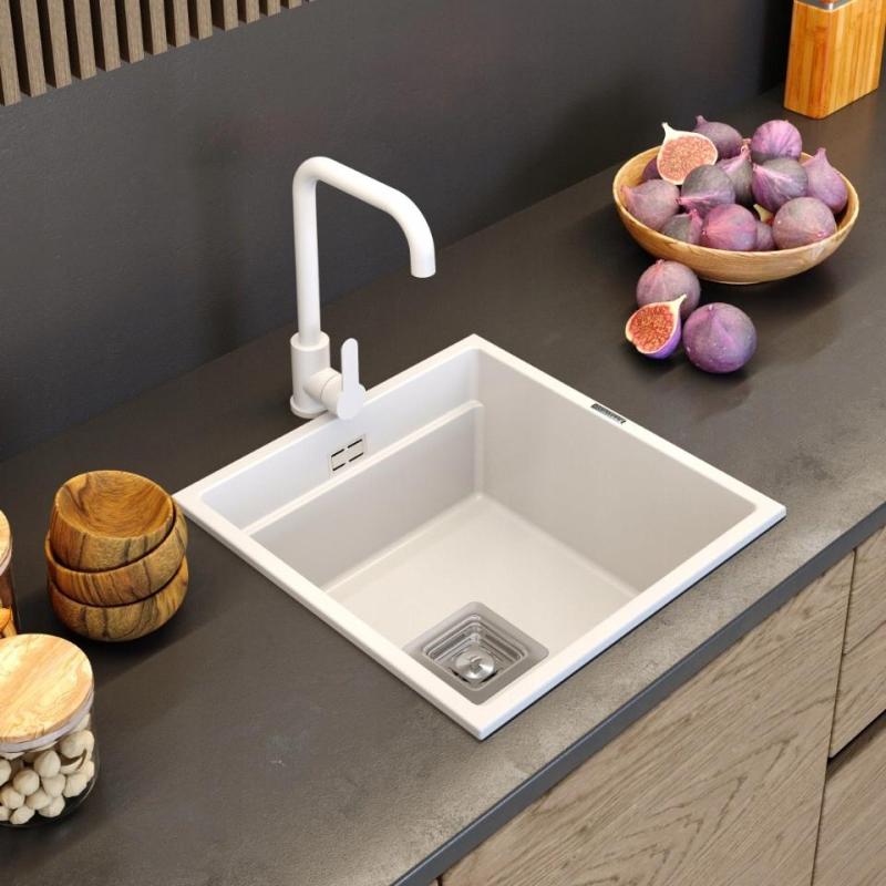 Graniteland Stellar Torneira de Cozinha Branca com Bica Giratória 1208970668