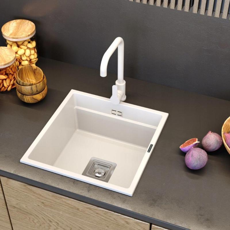 Graniteland Stellar Torneira de Cozinha Branca com Bica Giratória 1208970668