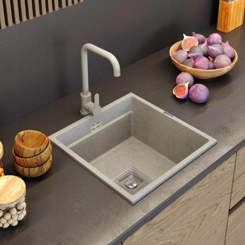 Graniteland Stellar Torneira de Cozinha Areia Bege com Bica Giratória 1208970672