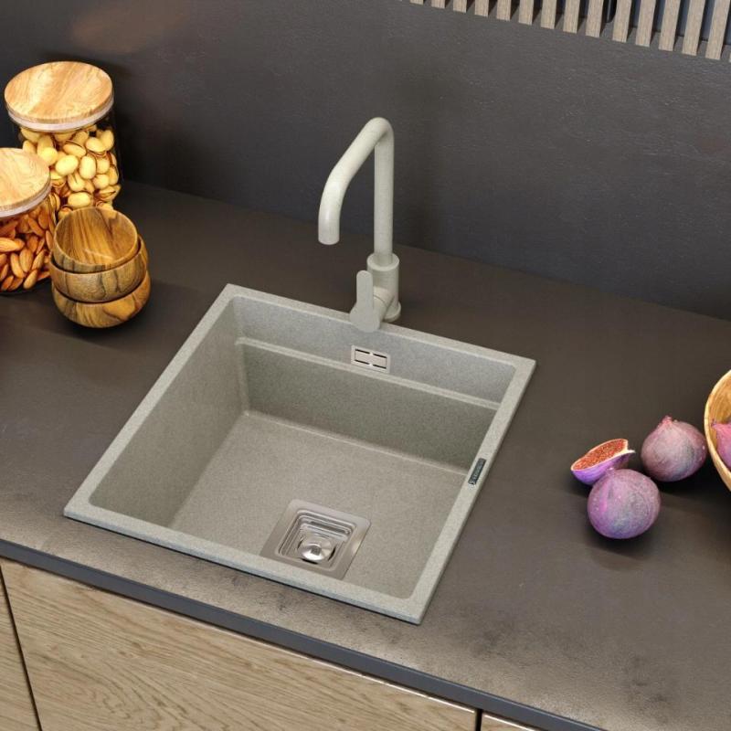 Graniteland Stellar Torneira de Cozinha Areia Bege com Bica Giratória 1208970672