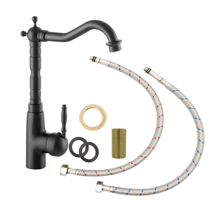 Mistland Vibe Torneira de Cozinha Preta com Bica Giratória 1208970702