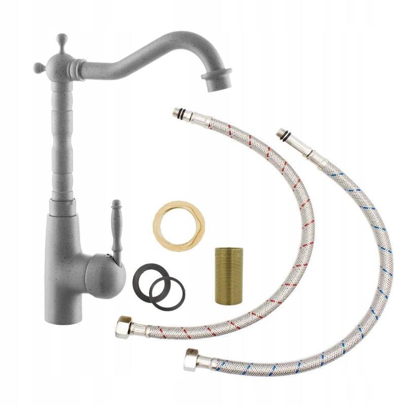 Graniteland Verve Misturador de Cozinha Cinza com bica giratória 1208970703