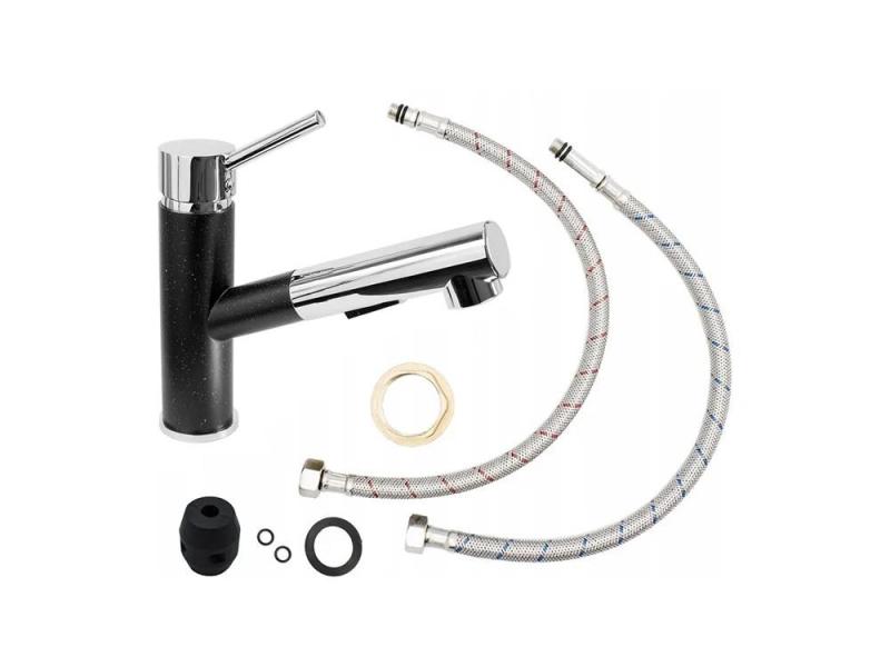 Graniteland Ceres Torneira de Cozinha com Aparência de Pedra Azul com Bica Extensível e Chuveiro de Mão com Dupla Função 1208970706