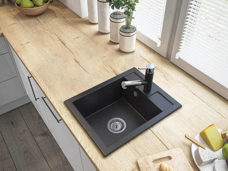 Graniteland Ceres Torneira de Cozinha com Aparência de Pedra Azul com Bica Extensível e Chuveiro de Mão com Dupla Função 1208970706