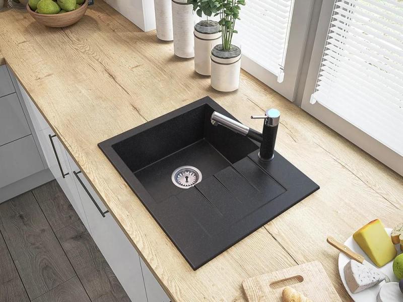 Graniteland Ceres Torneira de Cozinha com Aparência de Pedra Azul com Bica Extensível e Chuveiro de Mão com Dupla Função 1208970706