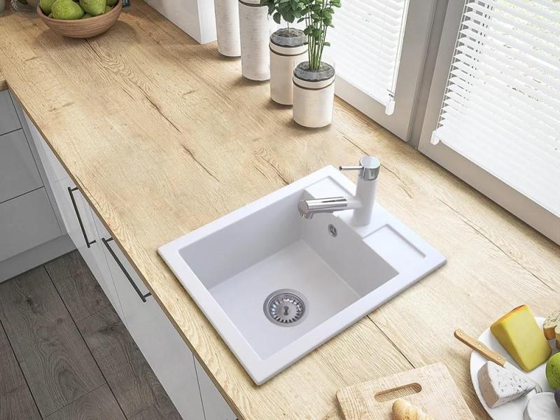 Mistland Ceres Torneira de Cozinha Branca com Bica Extensível e Ducha Manual de Dupla Função 1208970709