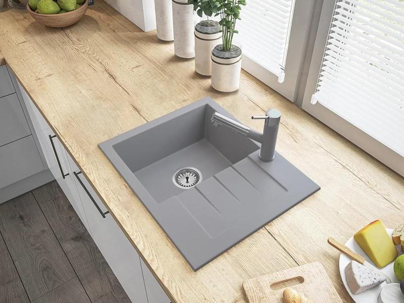 Graniteland Ceres Torneira de Cozinha Cinza com Bica Extensível e Ducha de Mão com Dupla Função 1208970710