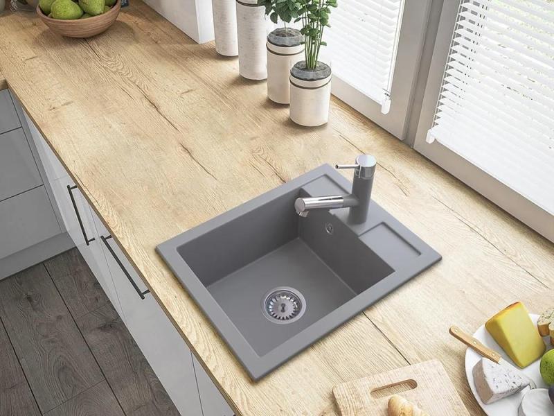 Graniteland Ceres Torneira de Cozinha Cinza com Bica Extensível e Ducha de Mão com Dupla Função 1208970710