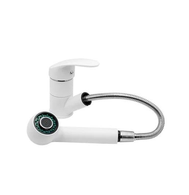 Graniteland Rhea Torneira de Cozinha Branca com Bica Retrátil e Chuveiro de Mão com Dupla Função 1208970714