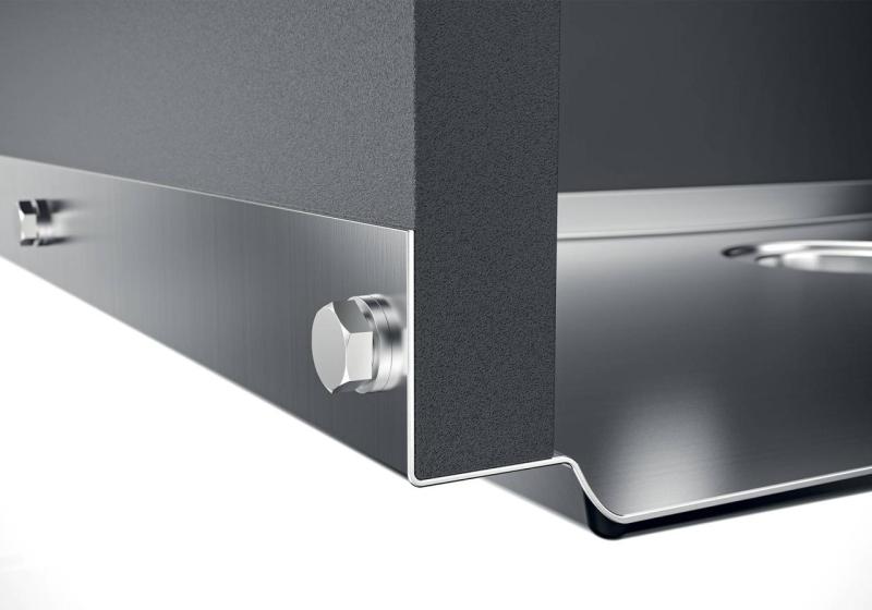 Foster Phantom Base Placa Inferior de Aço Inoxidável Worktop Pia 50x40cm para Embutir em Cerâmica, Pedra Natural e Superfícies Sólidas com Espessura de 20mm 1208970717