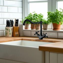 Ausmann Ceramic Mira Pia Cerâmica Branca - Instalação Inferior e Semi-encaixe 590 x 458 mm com Válvula de Aço Inoxidável 1208970733