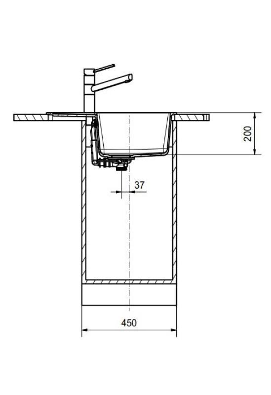 Franke Maris MRG 611-62 Fragranite Matte Preto Pia 62 x 50 cm Montagem com Área de Escorrimento 114.0628.964
