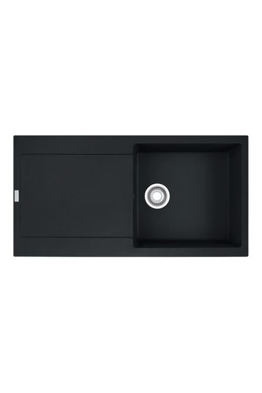 Franke Maris MRG 611-97 Fragranite Mat Preto Pia 97 x 50 cm Montagem com Área de Escorrimento 114.0628.967