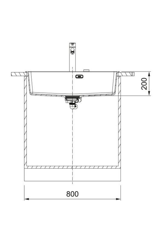 Franke Maris MRG 610-70 TL Fragranite Matte Preto Pia 78 x 50 cm Montagem com Furo para Torneira 114.0668.727