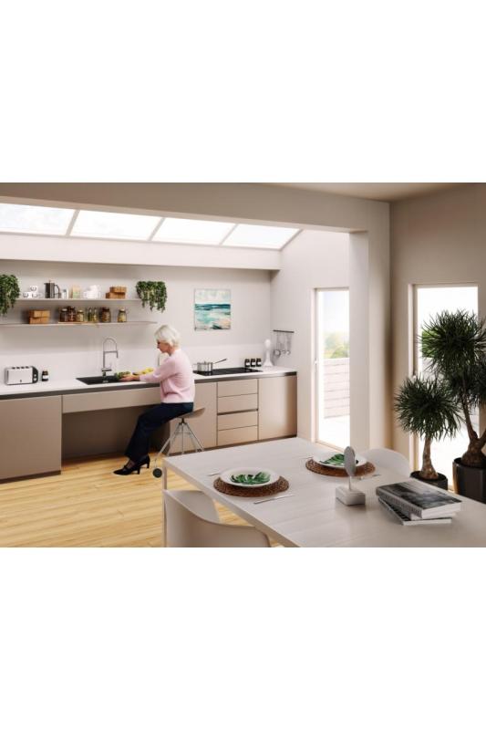 Franke Maris MRG 610-60 Care Fragranite Matte Preto pia superficial para deficientes 635 x 559 mm Montagem com furo para torneira 114.0729.484