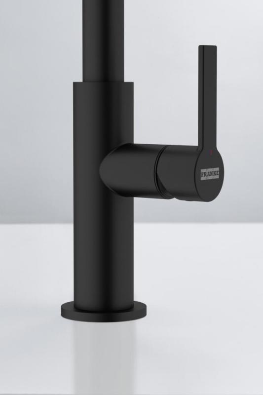 Franke Maris Slim J Torneira de Cozinha com Bico Redondo Giratório Preto 115.0728.386