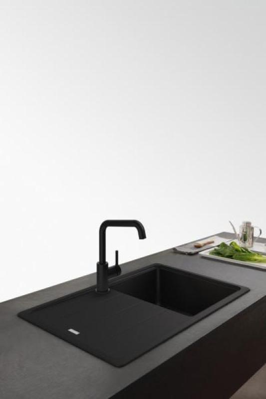 Franke Lina U Torneira de Cozinha com Bico Giratório Preto 115.0728.474