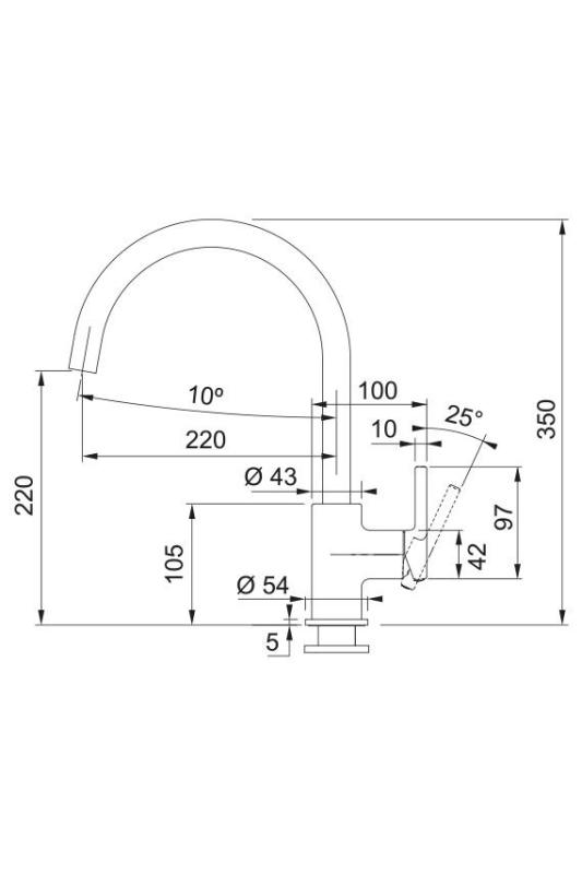 Franke Lina XL Torneira de Cozinha Bege com Bico Giratório 115.0626.025