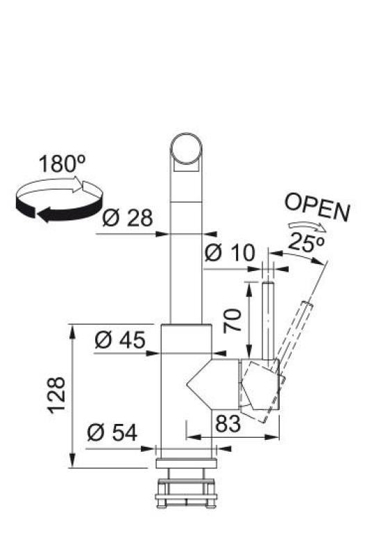 Franke Smart Glenda Torneira de Cozinha Aço Inoxidável Bico Retrátil 115.0706.986