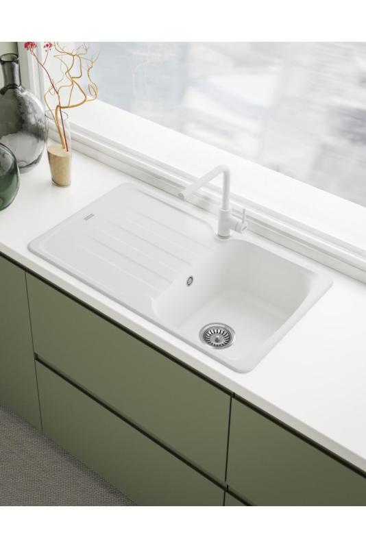 Franke Lina L Torneira de Cozinha Bico Giratório Polar White 115.0728.479