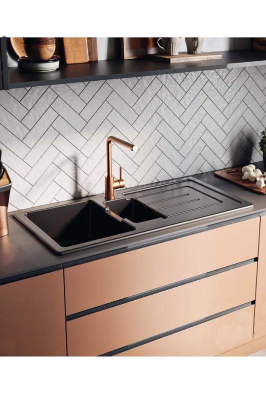 Ausmann Ceramic Sylva 1,5 Pia Cerâmica Branca com Área de Escorrimento 1000 x 500 mm 1208971126