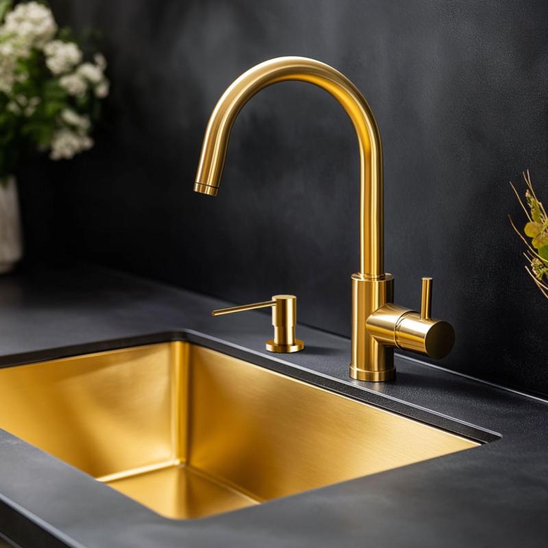 Ausmann Lírio Dispensador de Sabão Embutido Ouro recarregável de cima 1208971199