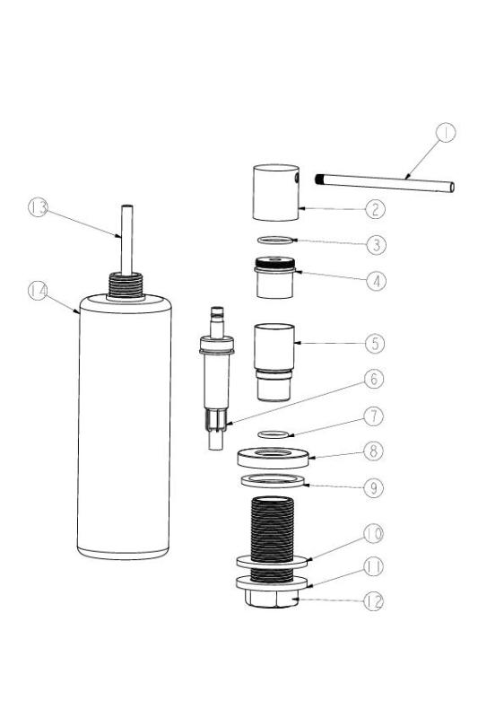 Ausmann Lirio Dispensador de Sabão Embutido Cromado recarregável a partir de cima 1208971203
