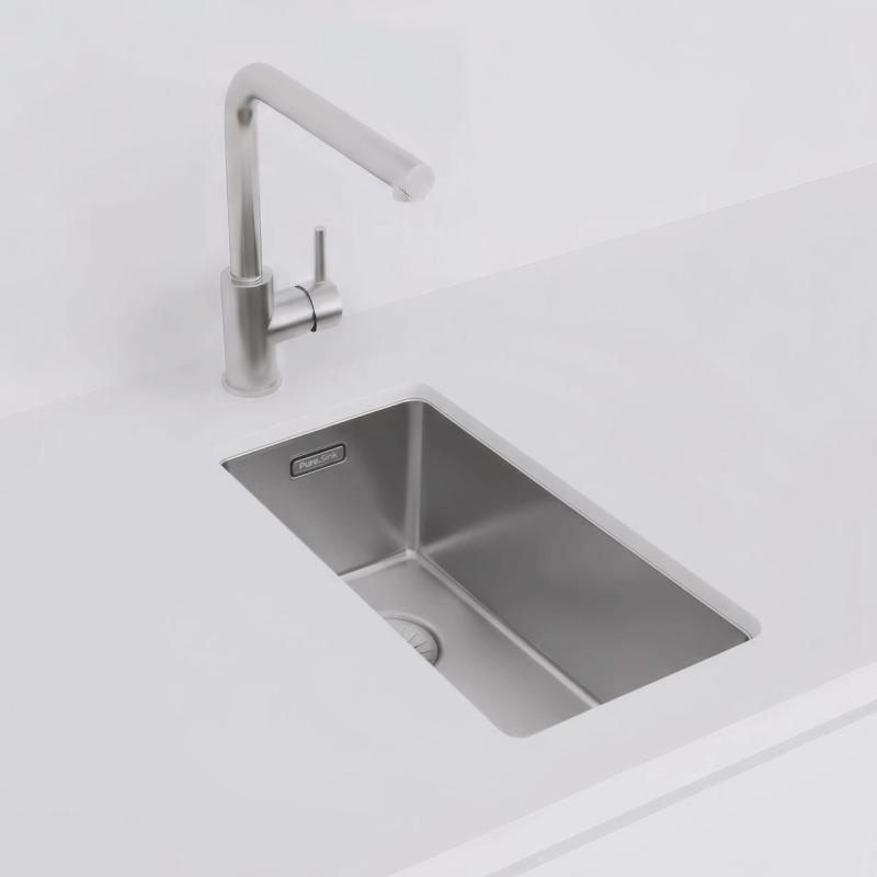 Pure.Sink Exclusivo pequena pia de aço inoxidável 18x40 cm raio de 10mm para embutir, instalar ao nível da bancada e sobrepor PEX1840-02