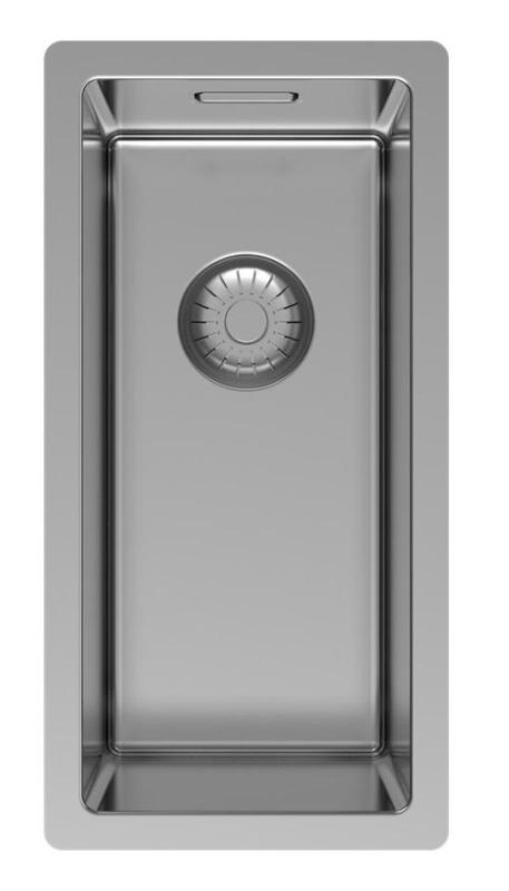 Pure.Sink Exclusivo pequena pia de aço inoxidável 18x40 cm raio de 10mm para embutir, instalar ao nível da bancada e sobrepor PEX1840-02
