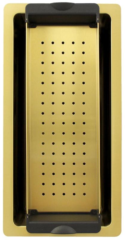 Pure.Sink Exclusivo pequena pia dourada 18x40 cm raio de 10mm para embutir, sobrepor e submontar PEX1840-60