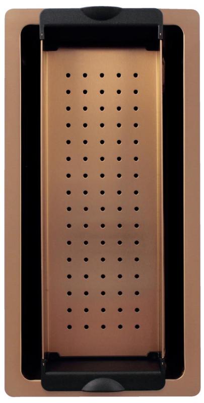 Pure.Sink Exclusivo pequeno lavatório de cobre 18x40 cm raio de 10mm para submontagem, montagem plana e sobreposição PEX1840-62