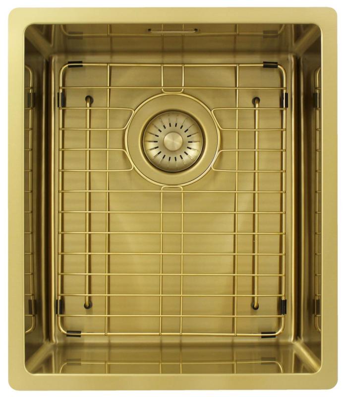 Pure.Sink Exclusivo Pia de ouro 34x40 cm raio de 10mm para embutir, instalação nivelada e sobreposta PEX3440-60