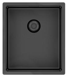 Pure.Sink Exclusivo pia de metal de arma 34x40 cm raio de 10mm embutido, montagem plana e montagem superior PEX3440-61