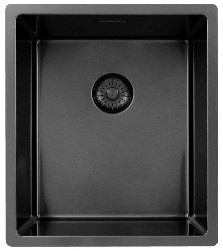 Pure.Sink Exclusivo pia de metal de arma 34x40 cm raio de 10mm embutido, montagem plana e montagem superior PEX3440-61
