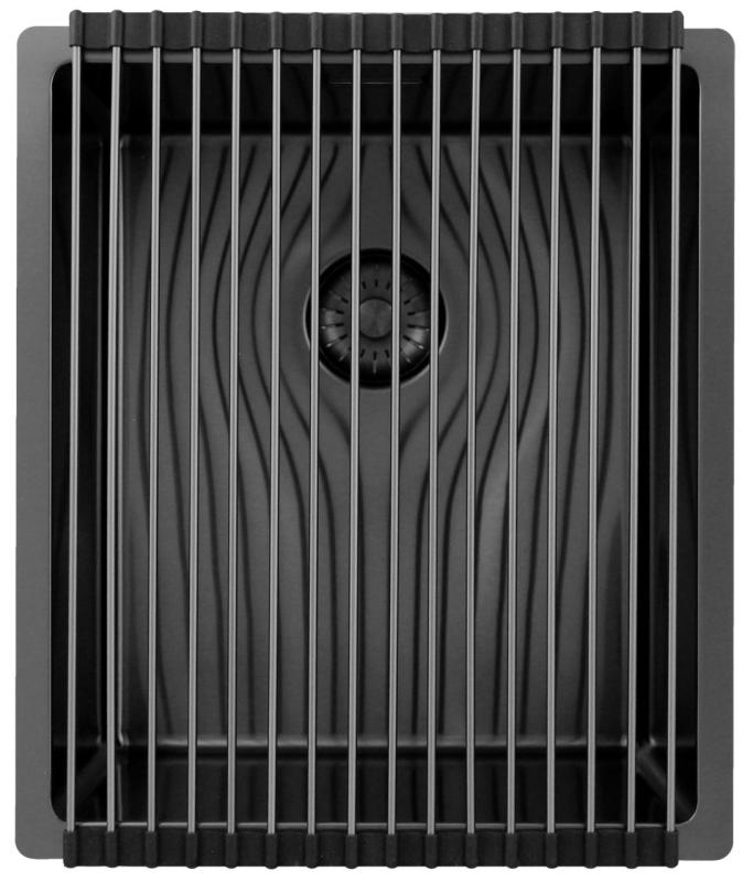 Pure.Sink Exclusivo pia de metal de arma 34x40 cm raio de 10mm embutido, montagem plana e montagem superior PEX3440-61