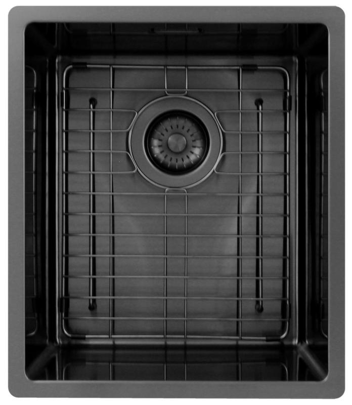 Pure.Sink Exclusivo pia de metal de arma 34x40 cm raio de 10mm embutido, montagem plana e montagem superior PEX3440-61