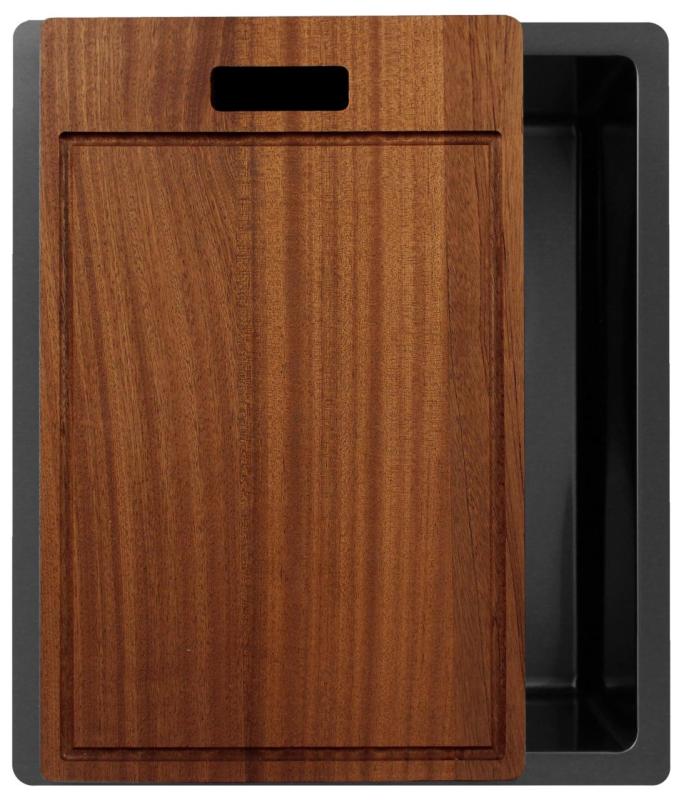 Pure.Sink Exclusivo pia de metal de arma 34x40 cm raio de 10mm embutido, montagem plana e montagem superior PEX3440-61